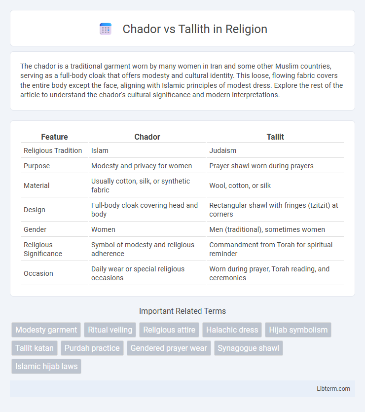 Tallith vs Chador in Religion - What is The Difference?