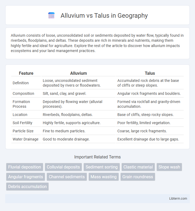 Talus vs Alluvium in Geography - What is The Difference?