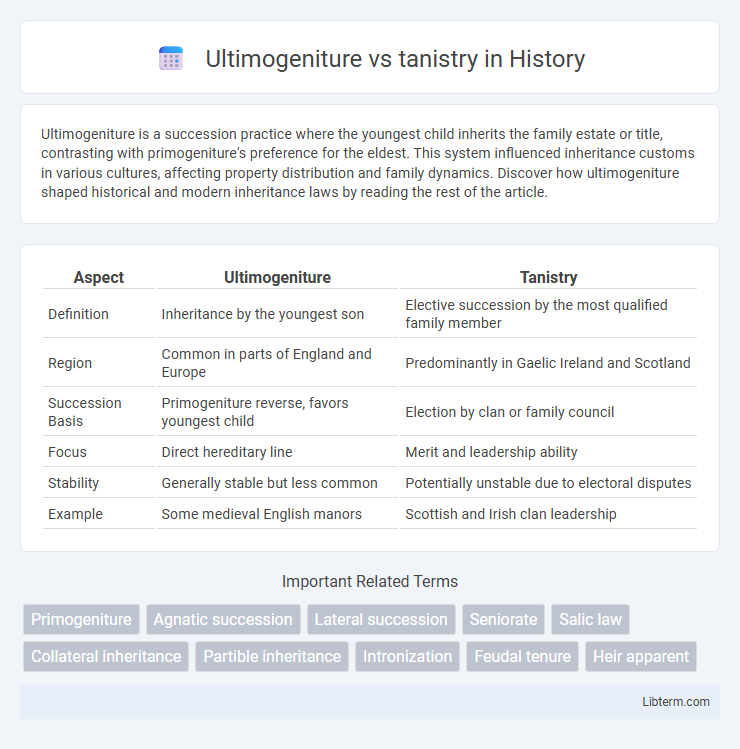 tanistry vs Ultimogeniture in History - What is The Difference?
