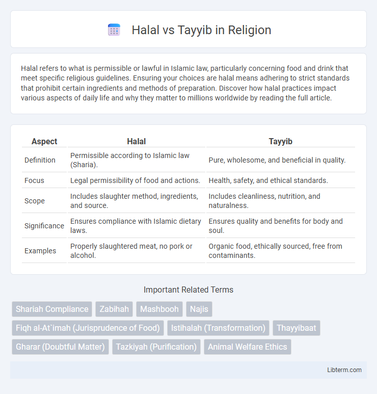 Tayyib vs Halal in Religion - What is The Difference?