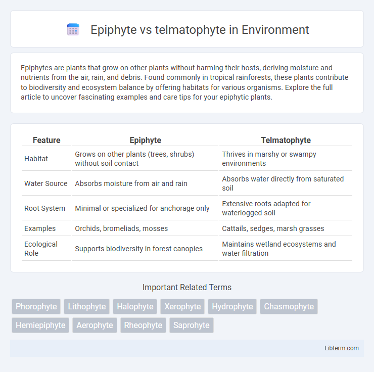 telmatophyte vs Epiphyte in Environment - What is The Difference?
