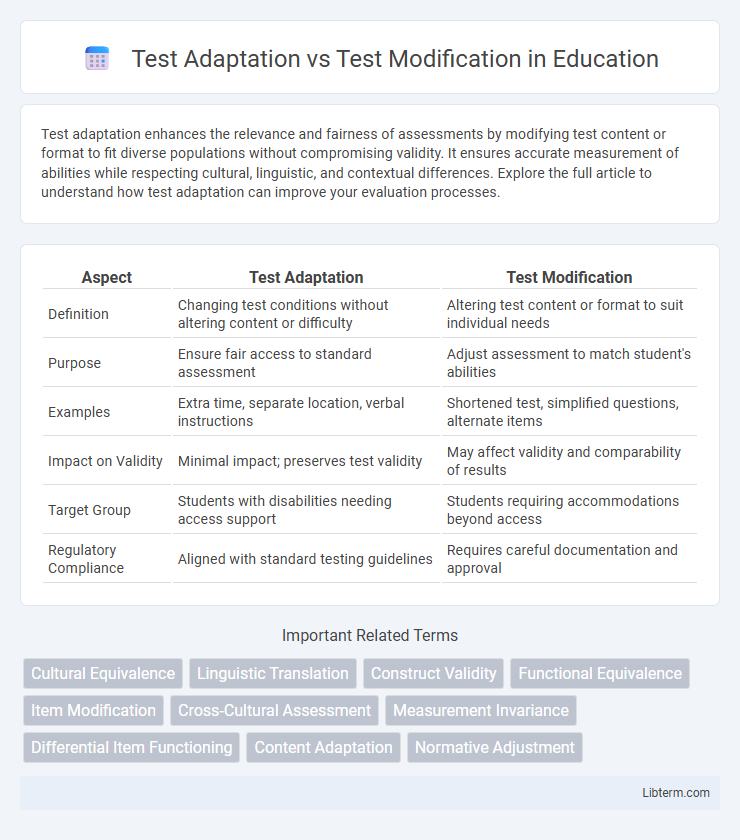 Test Modification vs Test Adaptation in Education - What is The Difference?