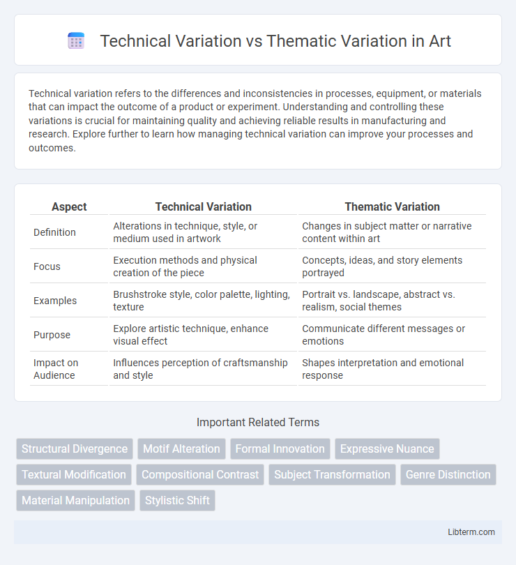 Thematic Variation vs Technical Variation in Art - What is The Difference?