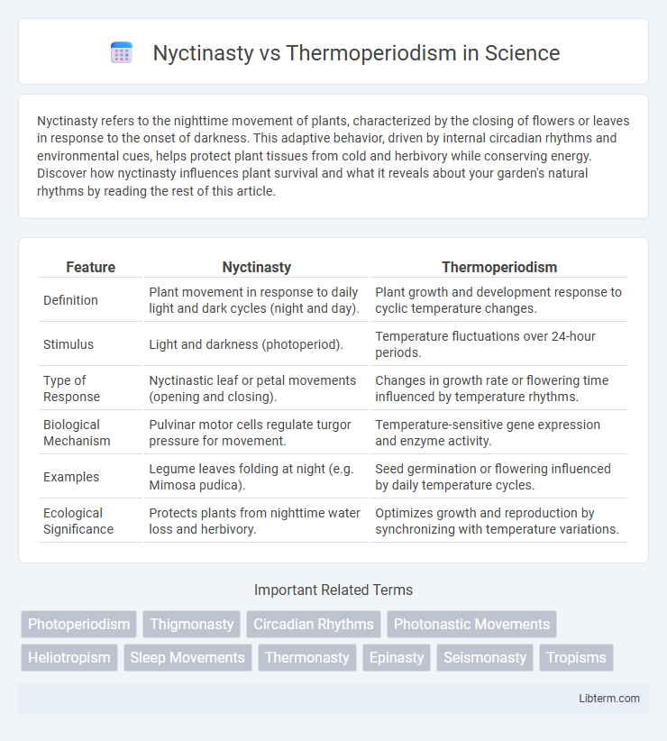 Thermoperiodism vs Nyctinasty in Science - What is The Difference?