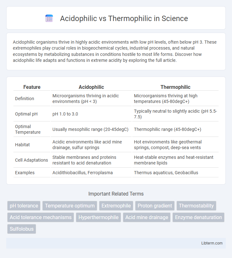 Thermophilic vs Acidophilic in Science - What is The Difference?