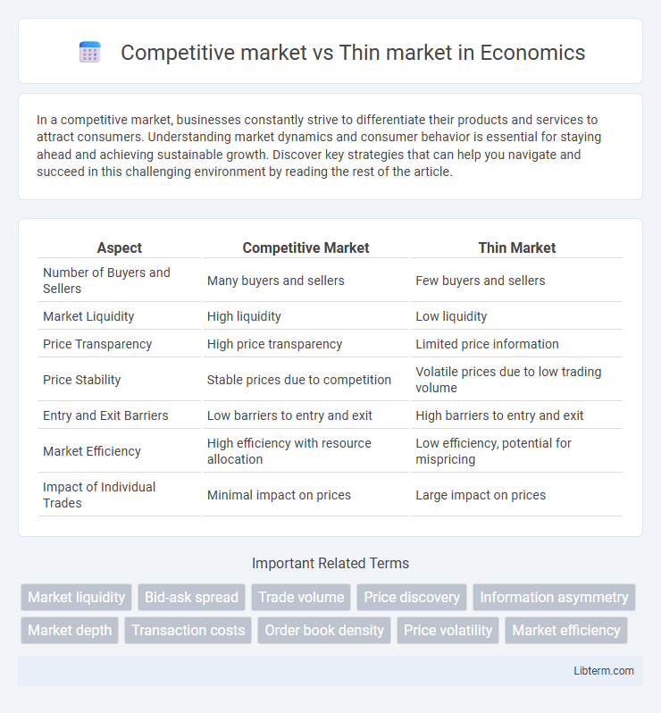 Thin market vs Competitive market in Economics - What is The Difference?