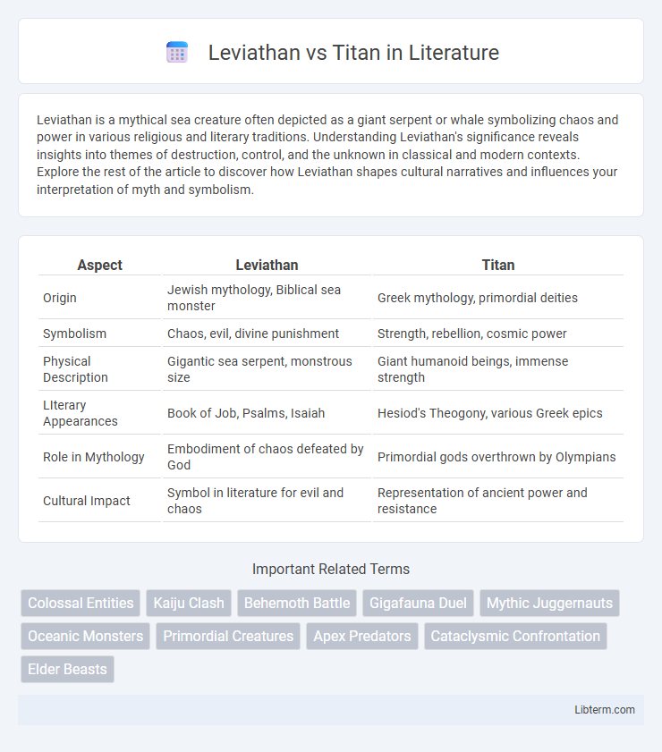 Titan vs Leviathan in Literature - What is The Difference?