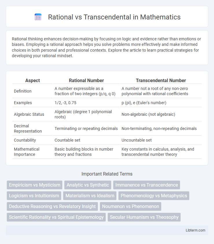 Transcendental vs Rational in Mathematics - What is The Difference?