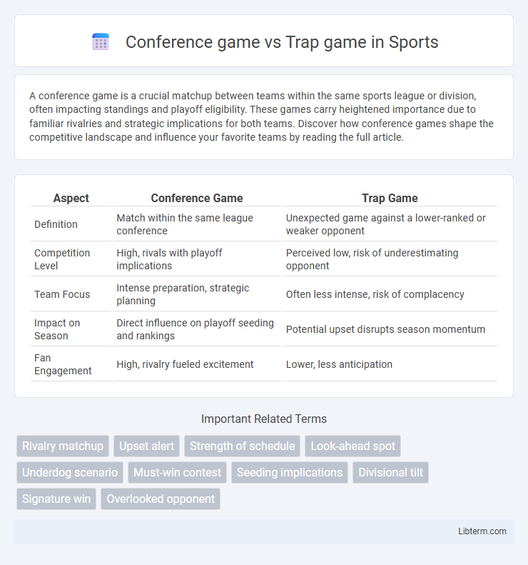 Trap game vs Conference game in Sports - What is The Difference?