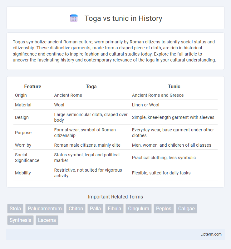 tunic vs Toga in History - What is The Difference?