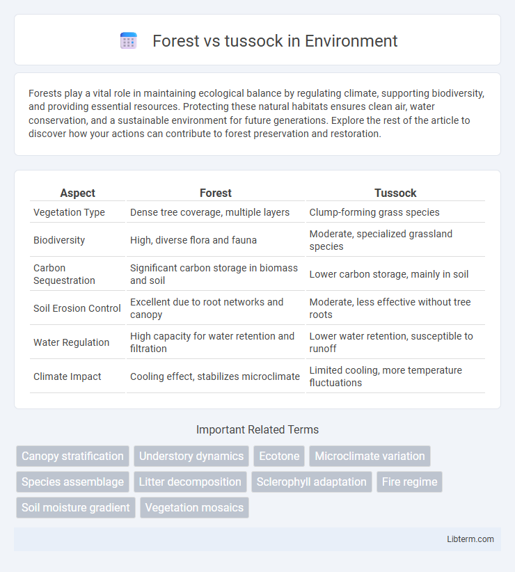 tussock vs Forest in Environment - What is The Difference?