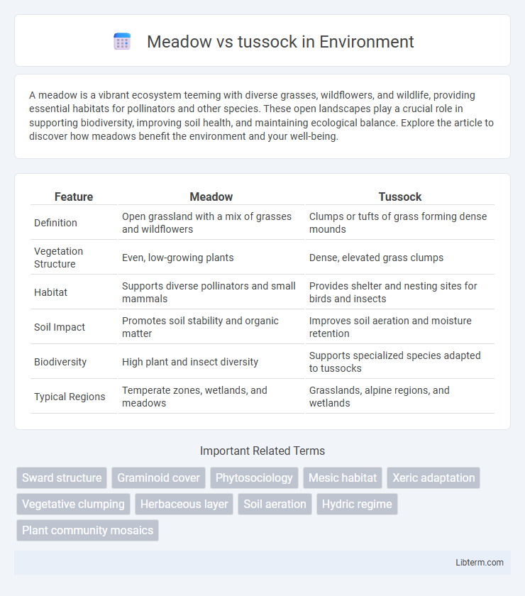 tussock vs Meadow in Environment - What is The Difference?