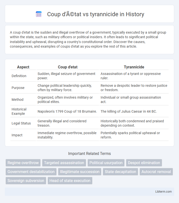 tyrannicide vs Coup d'état in History - What is The Difference?
