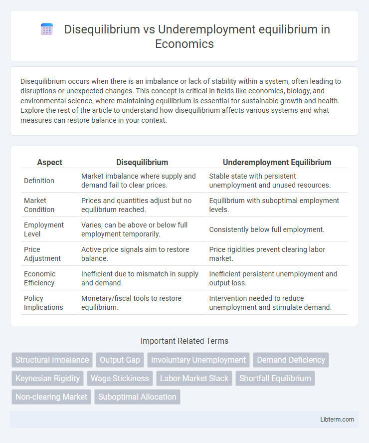 Underemployment equilibrium vs Disequilibrium in Economics - What is The Difference?
