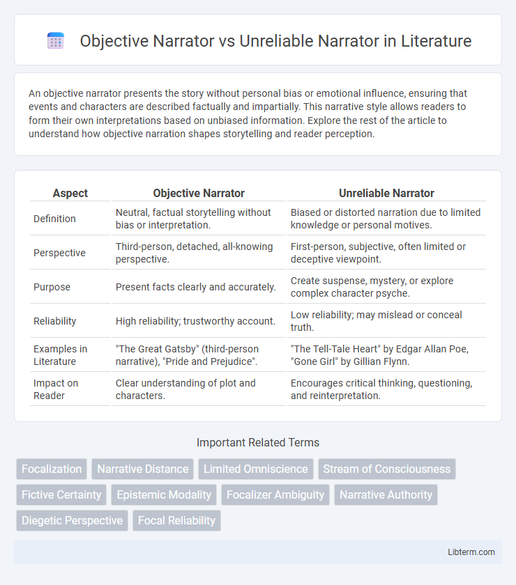 Unreliable Narrator vs Objective Narrator in Literature - What is The Difference?