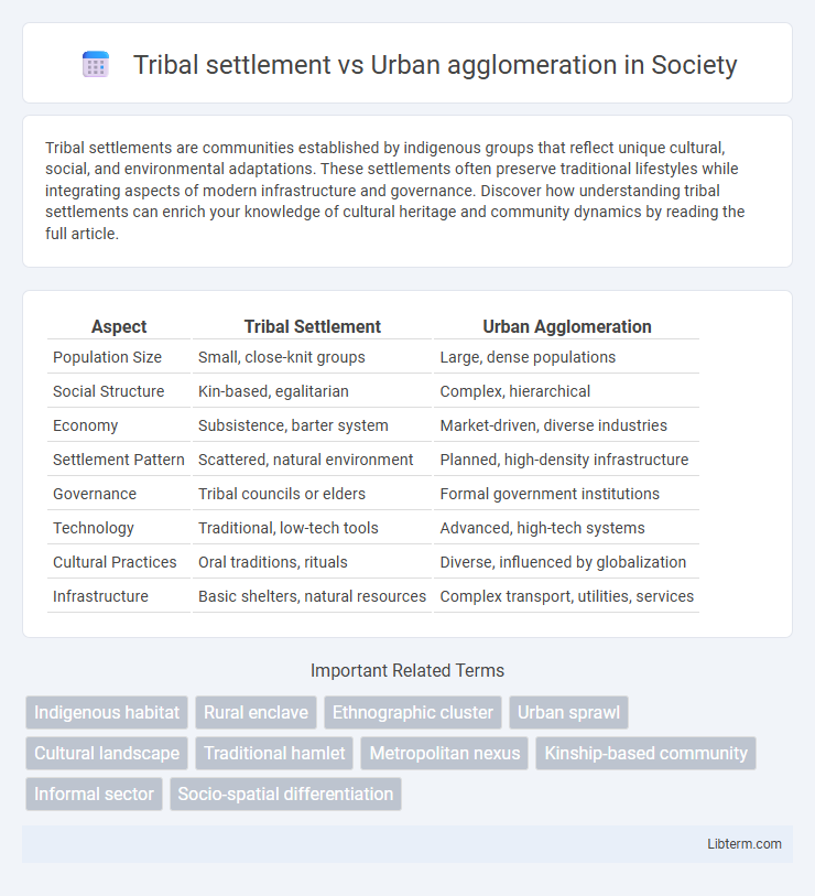 Urban agglomeration vs Tribal settlement in Society - What is The Difference?