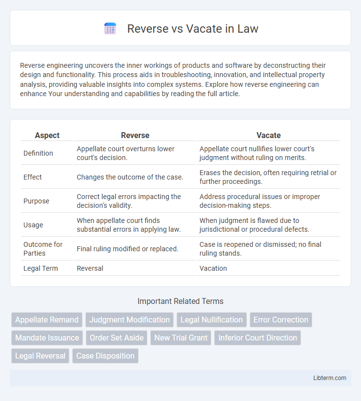 Vacate vs Reverse in Law - What is The Difference?