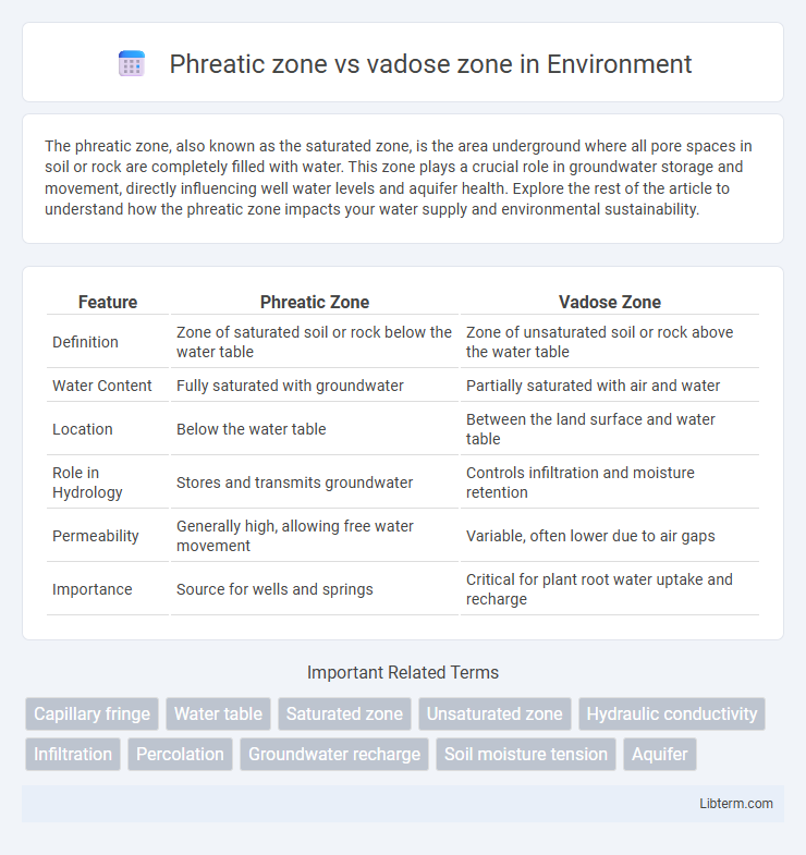 vadose zone vs Phreatic zone in Environment - What is The Difference?