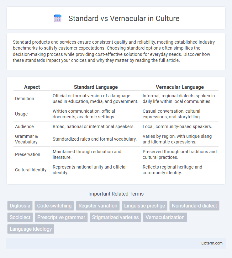 Vernacular vs Standard in Culture - What is The Difference?