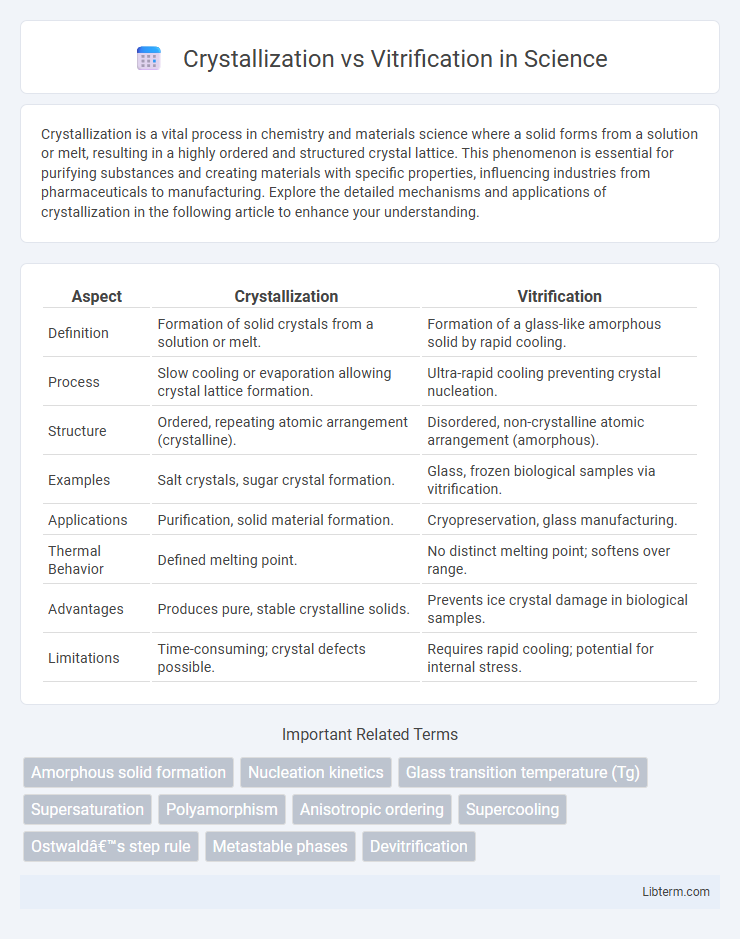 Vitrification vs Crystallization in Science - What is The Difference?