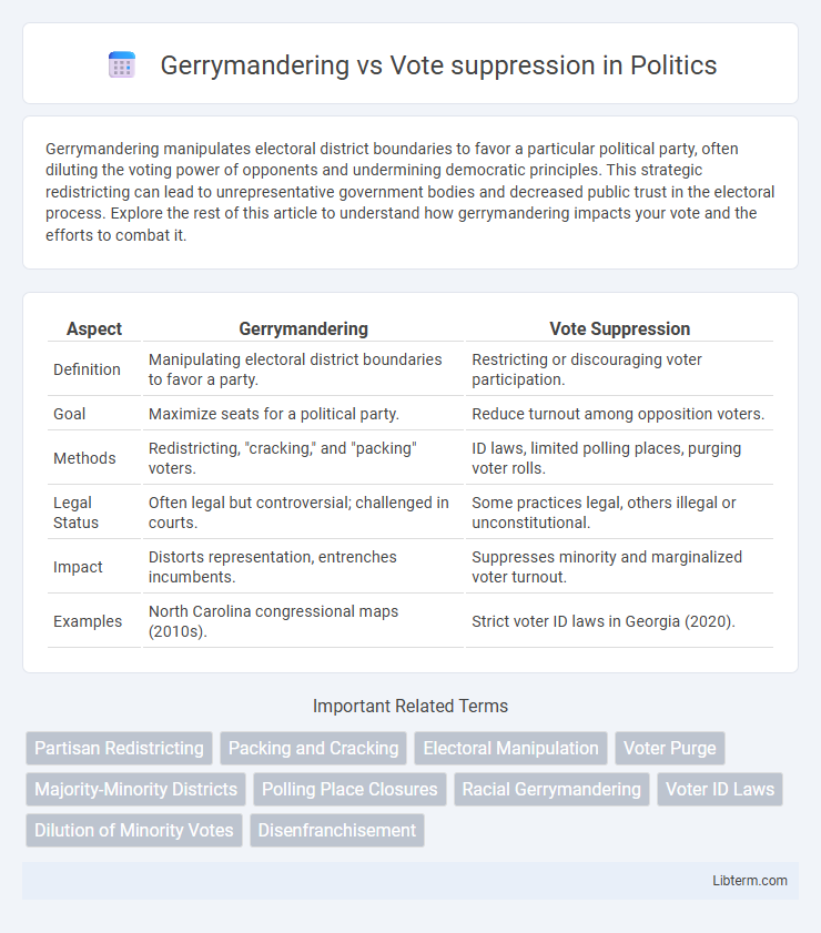 Vote suppression vs Gerrymandering in Politics - What is The Difference?