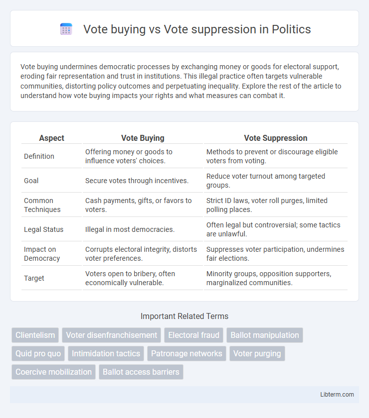 Vote suppression vs Vote buying in Politics - What is The Difference?