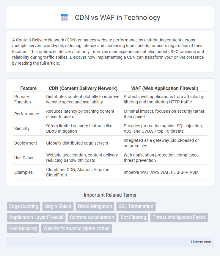 WAF vs CDN in Technology - What is The Difference?