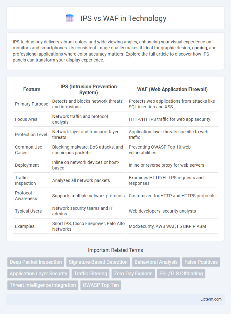 WAF vs IPS in Technology - What is The Difference?