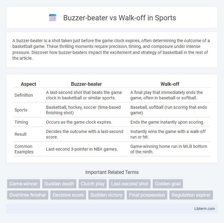 Walk-off vs Buzzer-beater in Sports - What is The Difference?