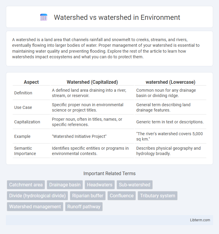 watershed vs Watershed in Environment - What is The Difference?