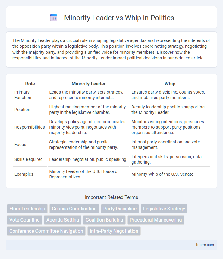 Whip vs Minority Leader in Politics - What is The Difference?
