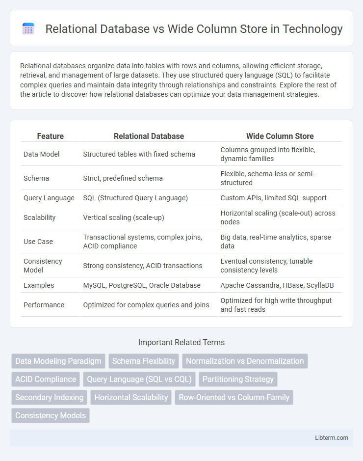 Wide Column Store vs Relational Database in Technology - What is The Difference?