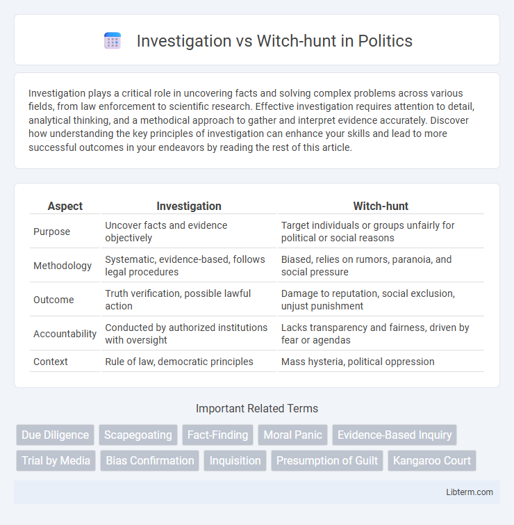 Witch-hunt vs Investigation in Politics - What is The Difference?