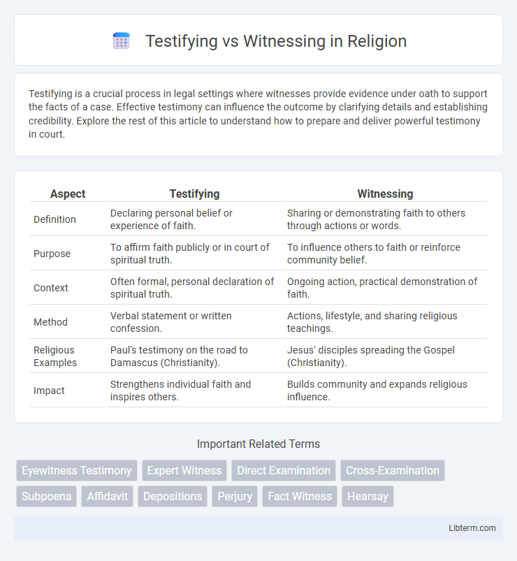 Witnessing vs Testifying in Religion - What is The Difference?