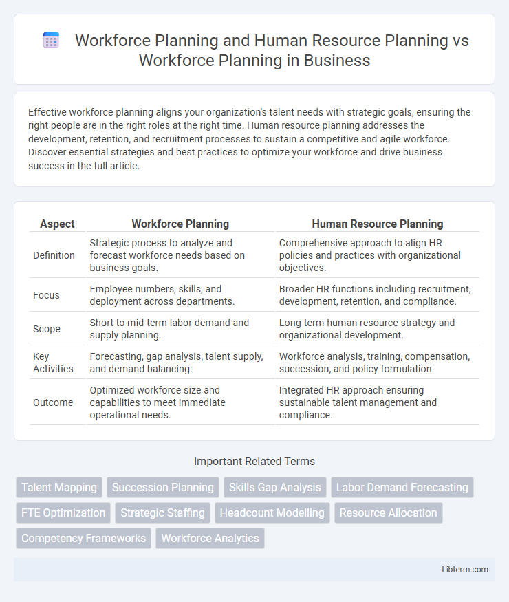 Workforce Planning vs Workforce Planning and Human Resource Planning in Business - What is The Difference?