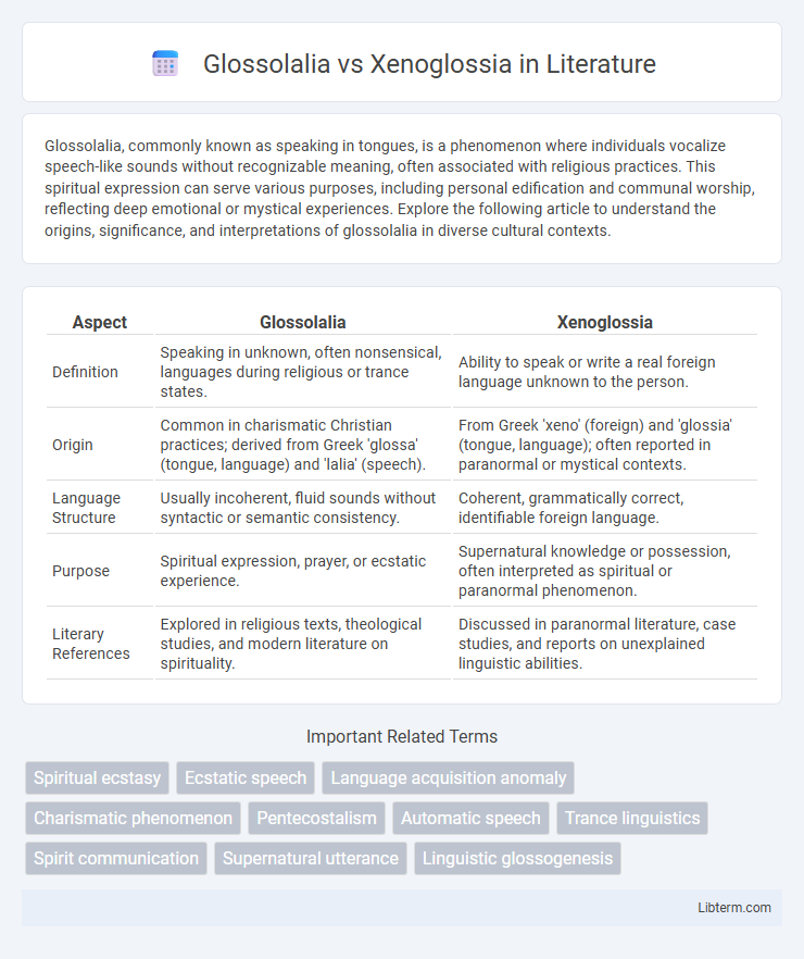 Xenoglossia vs Glossolalia in Literature - What is The Difference?