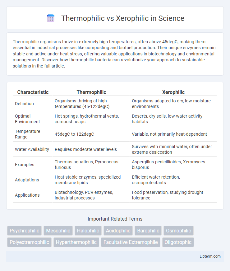 Xerophilic vs Thermophilic in Science - What is The Difference?