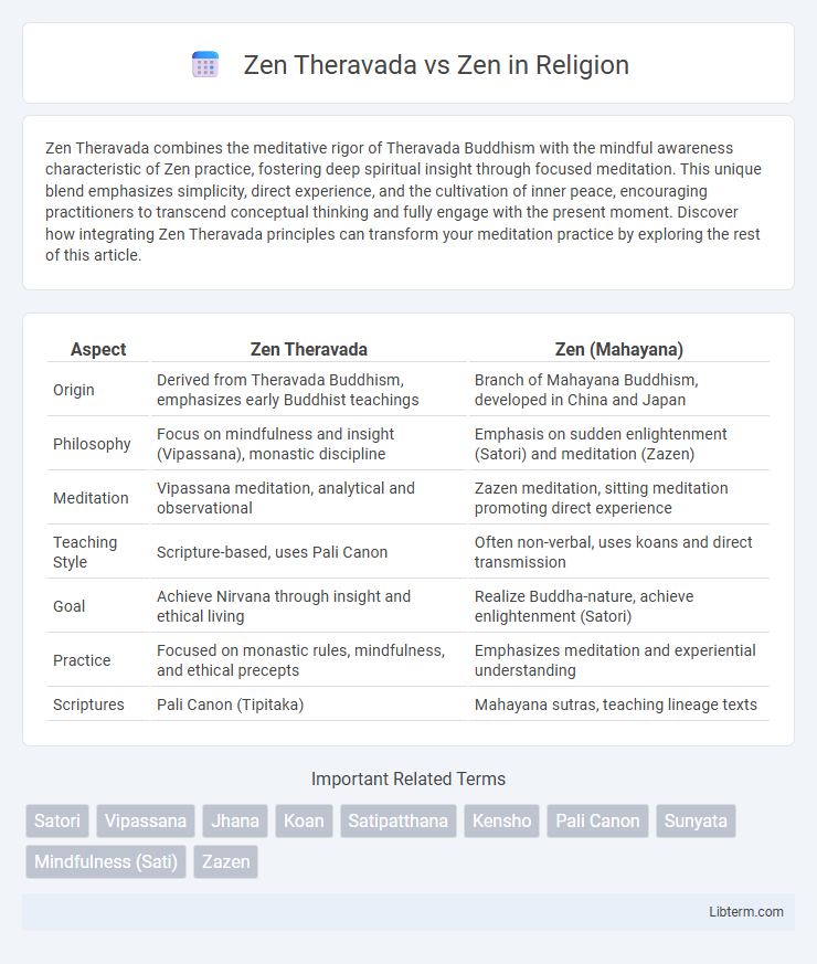 Zen vs Zen Theravada in Religion - What is The Difference?