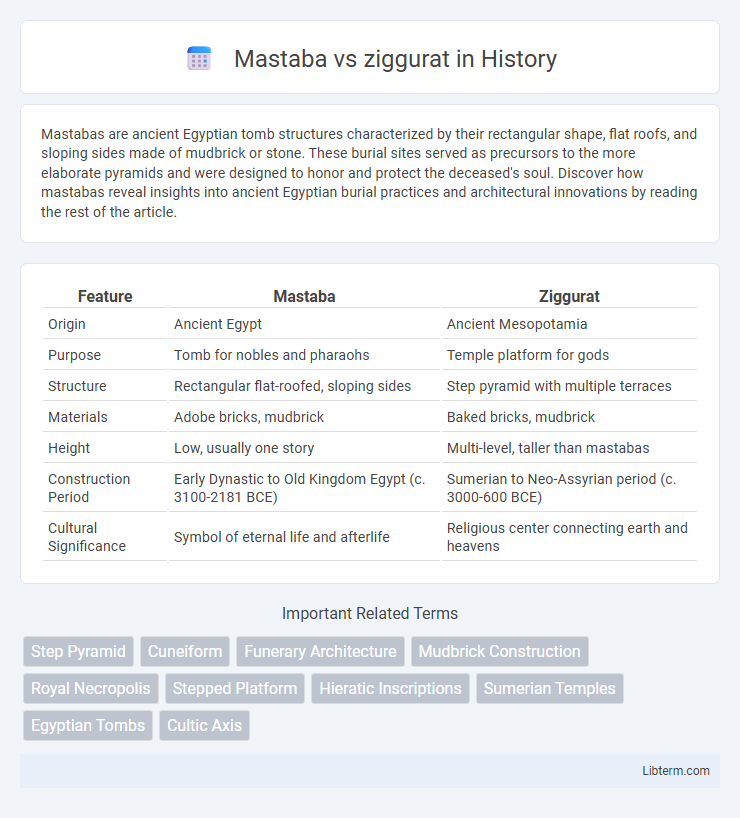 ziggurat vs Mastaba in History - What is The Difference?