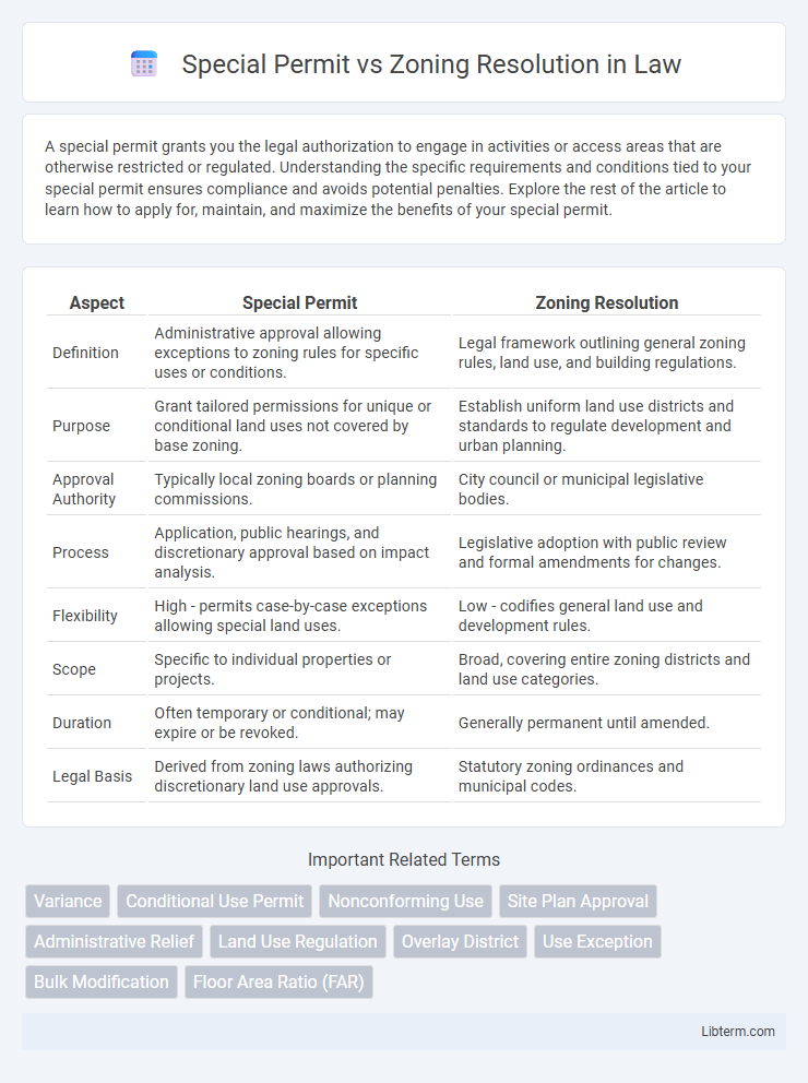 Zoning Resolution vs Special Permit in Law - What is The Difference?