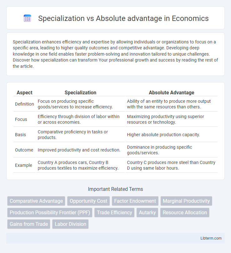 Absolute advantage vs Specialization in Economics - What is The Difference?