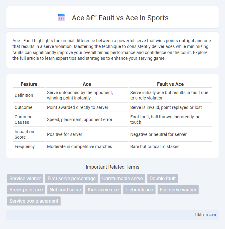 Ace vs Ace – Fault in Sports - What is The Difference?