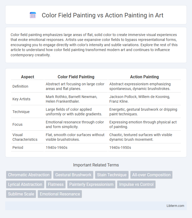 Action Painting vs Color Field Painting in Art - What is The Difference?
