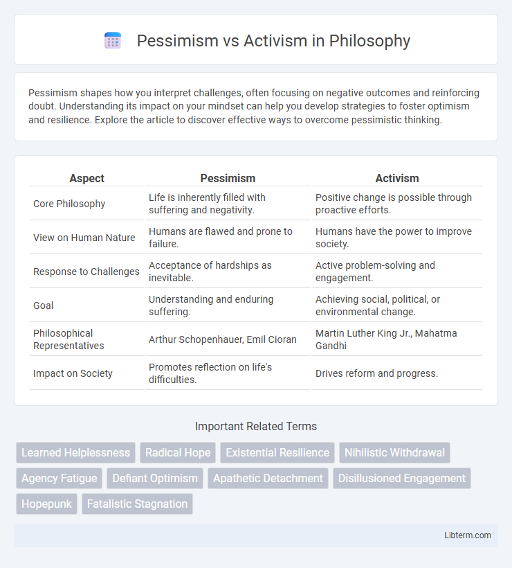 Activism vs Pessimism in Philosophy - What is The Difference?