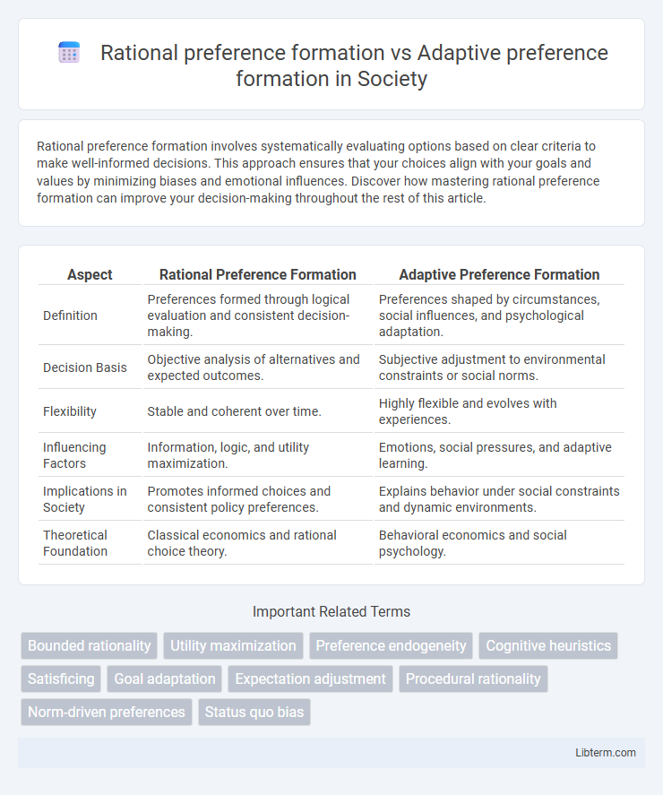 Adaptive preference formation vs Rational preference formation in Society - What is The Difference?