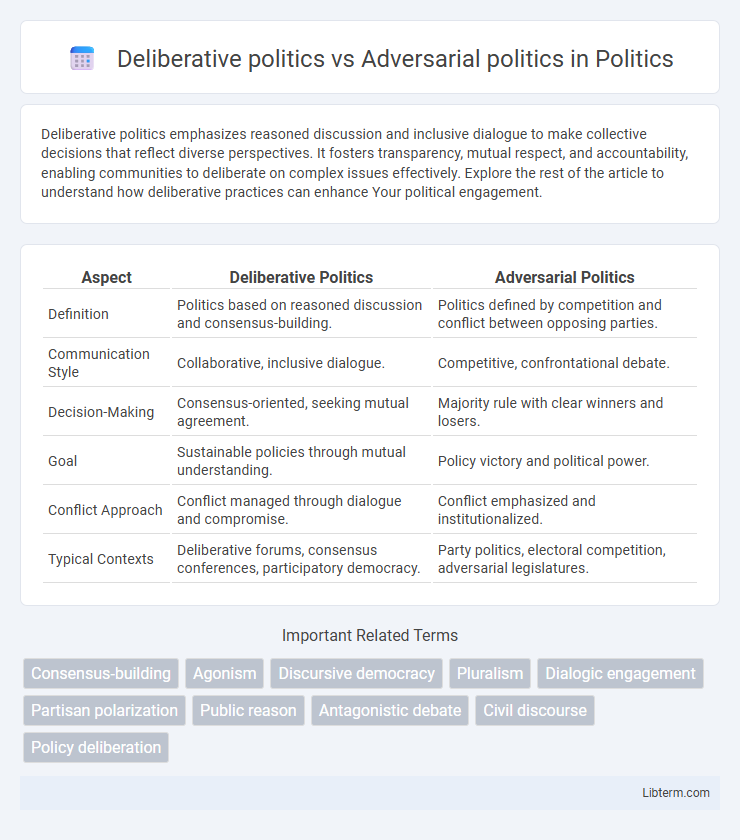 Adversarial politics vs Deliberative politics in Politics - What is The Difference?