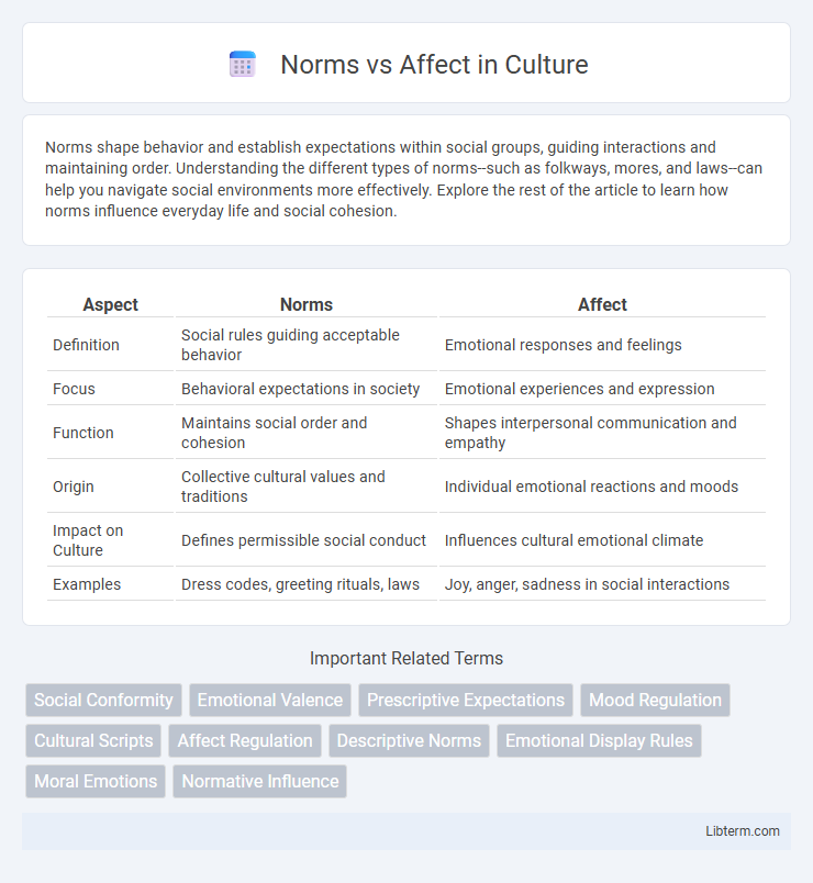 Affect vs Norms in Culture - What is The Difference?