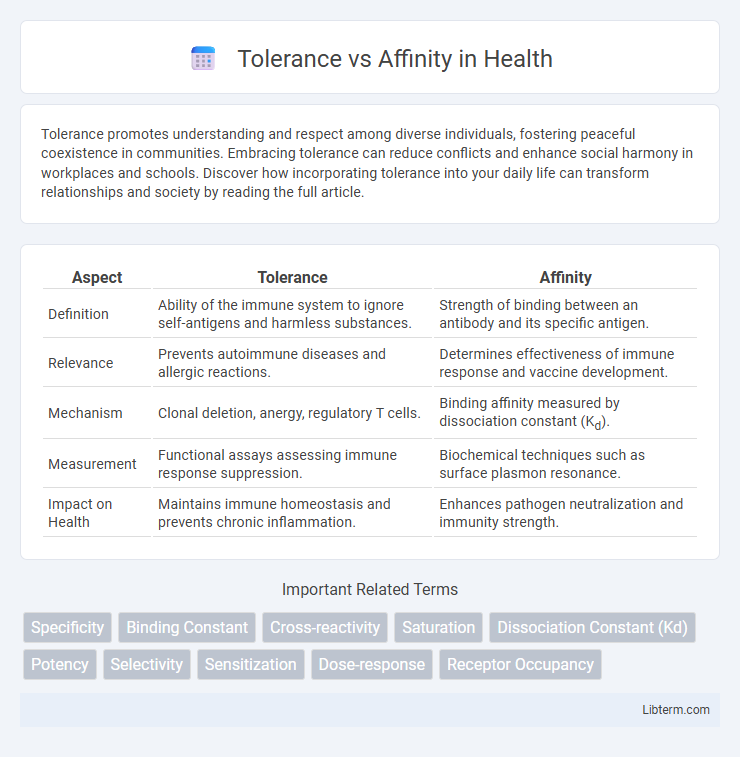 Affinity vs Tolerance in Health - What is The Difference?