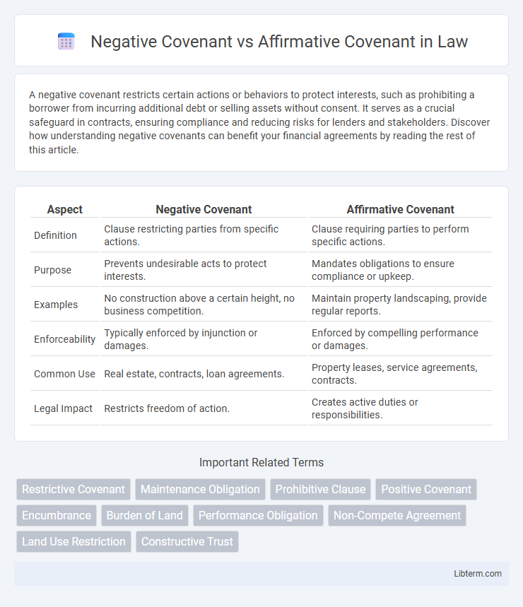 Affirmative Covenant vs Negative Covenant in Law - What is The Difference?
