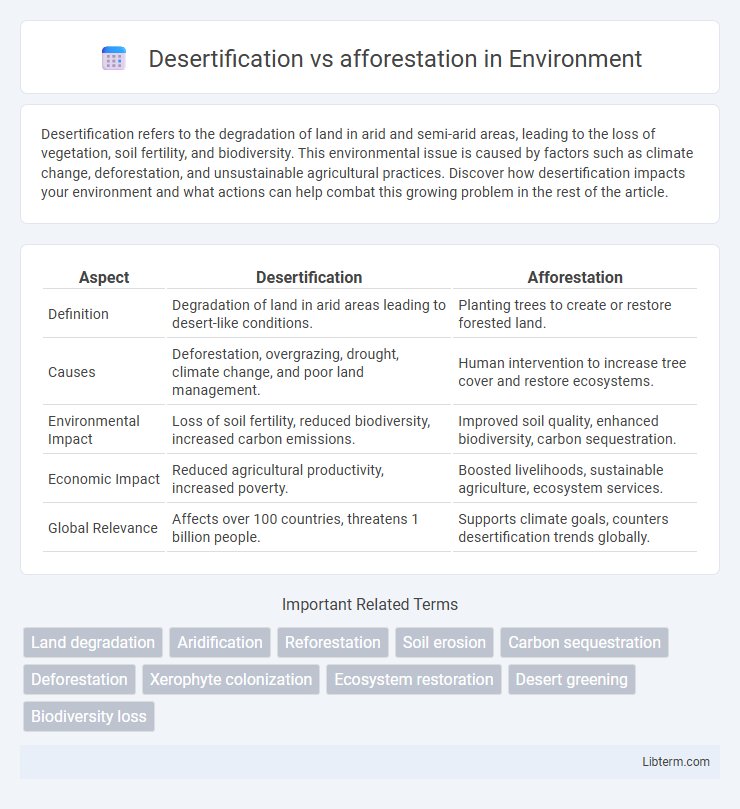 afforestation vs Desertification in Environment - What is The Difference?
